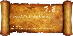 Tasnádi Barbara névjegykártya